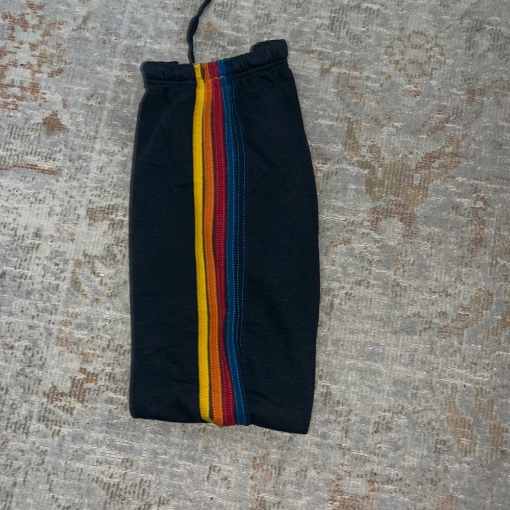 AVIATOR NATION CLASSIC 5 STRIPE COLLECTION SWEATPANTS CHARCOAL -M-